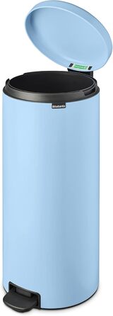 Відро Brabantia NewIcon 30L з м'яким закриттям кришки, педальним приводом та знімним внутрішнім відром (29 x 38 x 68 см, Dreamy Blue)