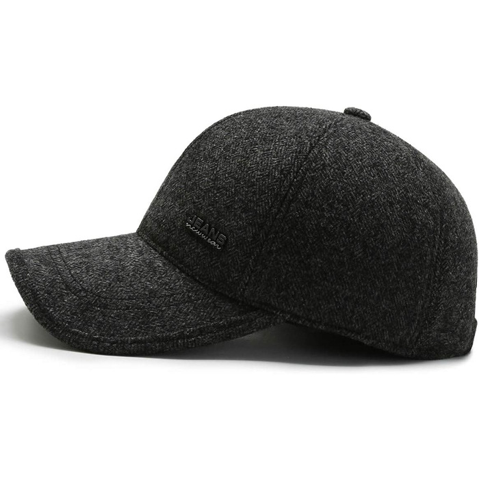 Чоловіча кепка-шапка на зиму, чорна, 57-61 см, 17