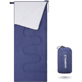 Сплячий мішок TOMSHOO Outdoor, ультралегкий, 4 сезони, компактний, для дорослих та дітей, 1 кг, блакитний