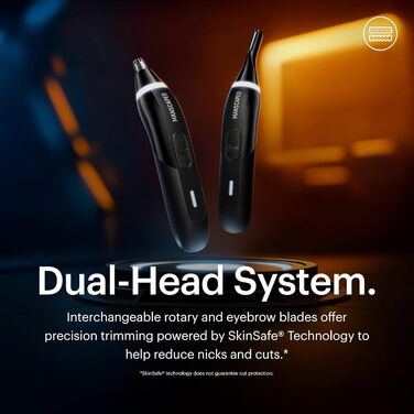 Електричний триммер для носа, вух та брів MANSCAPED® Weed Whacker® 3.0 PRO – SkinSafe® система, LED, акумулятор, для подорожей, насадка для брів