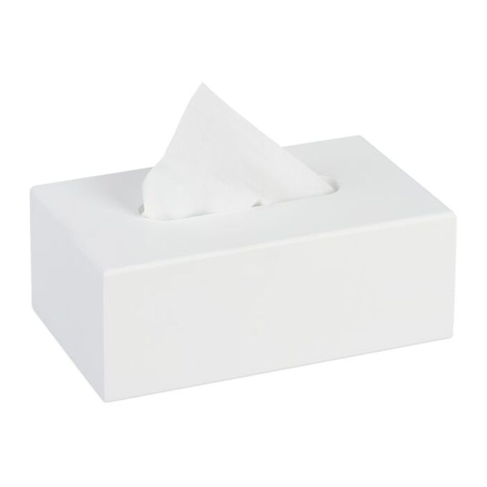 Relaxdays Tissue Box White