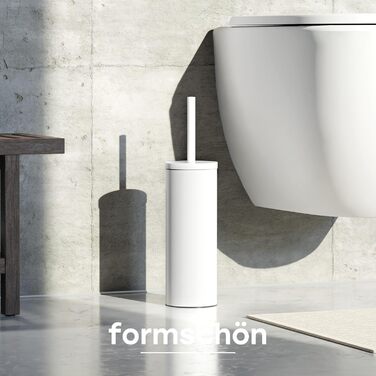 Щітка для унітазу з нержавіючої сталі та силікону з дискретним тримачем, антибактеріальна, з бризгозахистом