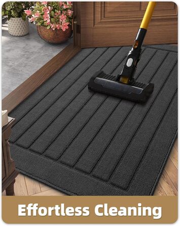 Килимок для дому COLOR&GEOMETRY 44x76 см - машинне прання, протиковзкий, вбираючий, мінімалістичний дизайн для входу, порогу та коридору (Сірий, 92 x 152 см)