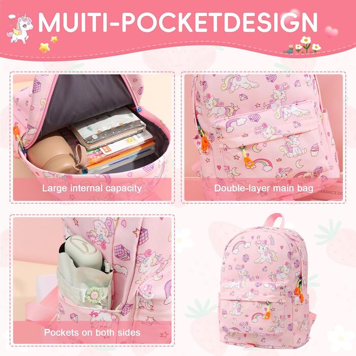 Дитячий рюкзак для хлопчика, міні-рюкзак, рюкзак у дитячий садок/школу, сумочка для малюків, для хлопчиків та дівчаток, єдиноріг #9