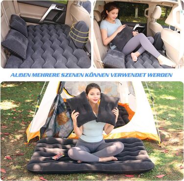 Надувна матрац для авто Ergocar з насосом: для кемпінгу, подорожей, пляжу