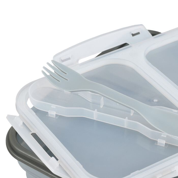 Relaxdays Foldable Lunchbox with 2 Compartments