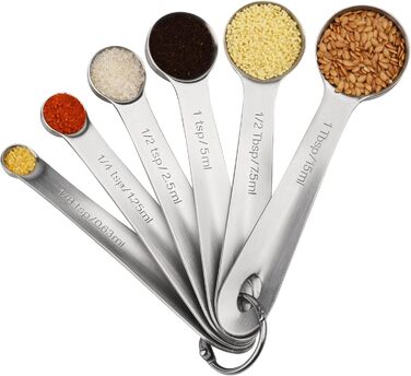 Smithcraft Measuring Cup and Spoon Set, Copper Measuring Cups and Spoons for Baking and Kitchen, Stainless Steel Measuring Cups and Spoons for Dry and Liquid Ingredients, Metal, 7 Measuring Cups and 6 Spoons