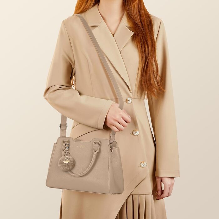 Жіноча сумка-тоут IGOLUMON середнього розміру зі шкіри, сумка через плече, хакі