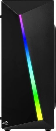 Корпус для ПК AeroCool SHARD, ATX, з акриловим склом, RGB, 13 режимів, вентилятор 12 см, чорний