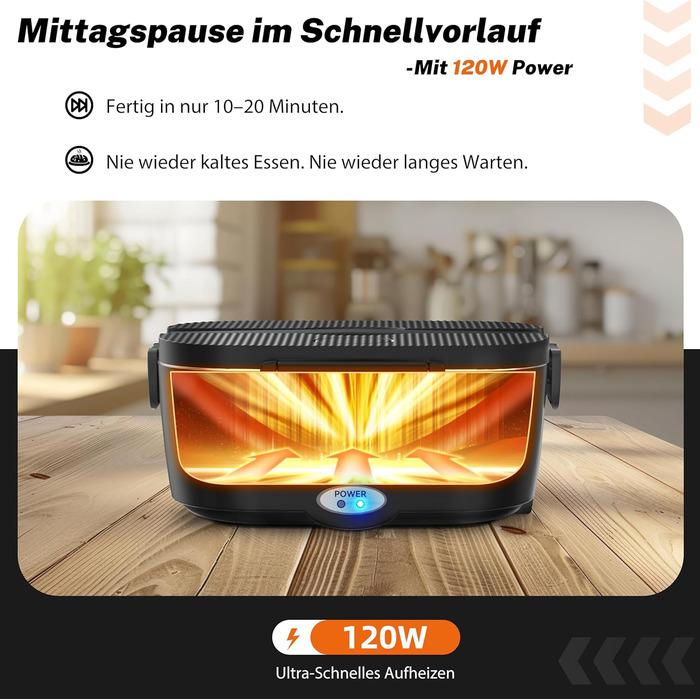 Електрична ланчбокс з підігрівом 1.5L для авто, вантажівки, офісу (1.5L x 4)
