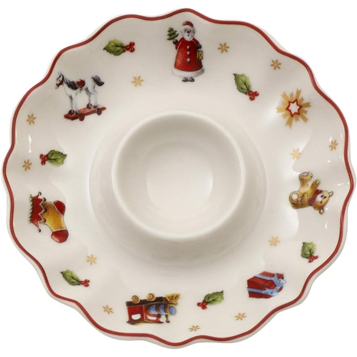 Преміальний порцеляновий підставка для яєць Villeroy & Boch Toy's Delight, білий/червоний/золотий