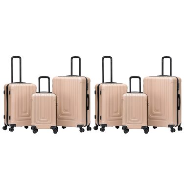 Набір валіз Flight Knight Premium (S, M, L) з ABS-пластику, TSA-замком та USB-портом, 8 коліс-спінерів, колір Секвойя