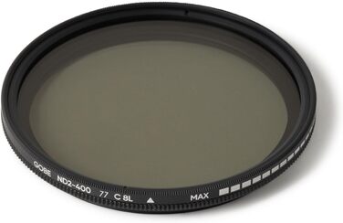 Фільтр ND Gobe NDX 49mm Variabler Graufilter ND2-400 для фото та відео (1Peak) Чорний