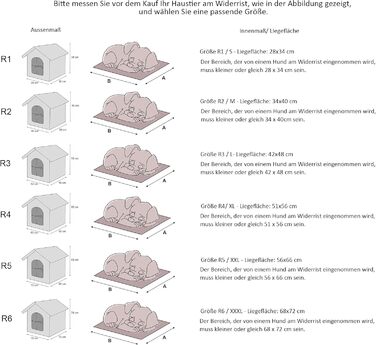 Будинок для собак та котів середнього розміру - знімний дах, для дому - сірий з графітом, 60 x 55 x 60 см [R4 / XL]
