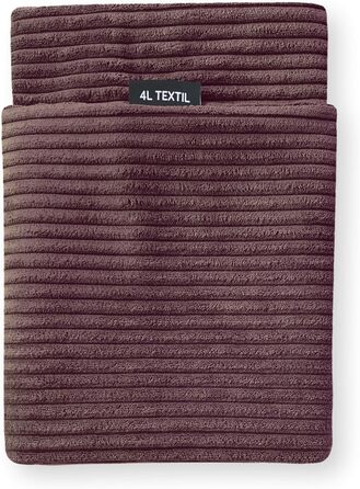 4L Textil ZOE: М'яке ліжко для собак, Corduroy, Бежеве, з блискавкою, для маленьких собак, знімний чохол, 120x100 см