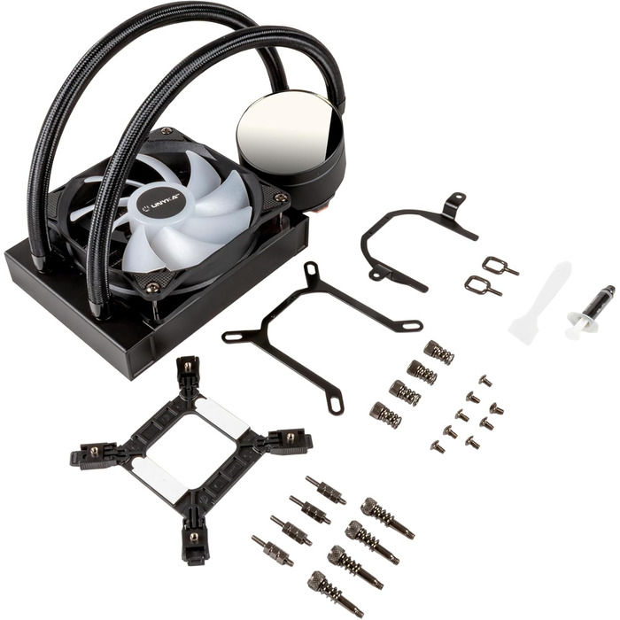 UNYKAch AQUASTORM Black 120 - Рідинне охолодження CPU з RGB вентилятором та датчиком PWM