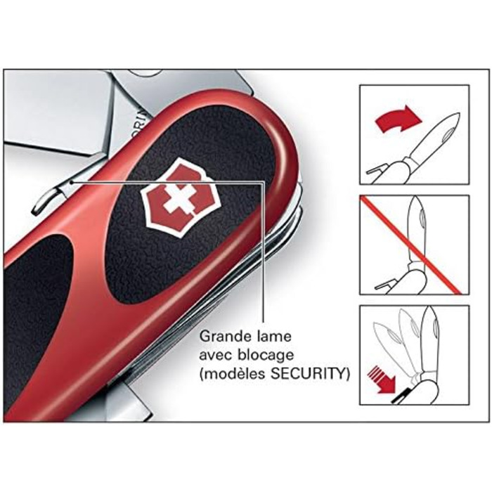 Мультитул Victorinox Evolution S17, Швейцарський армійський ніж, 15 функцій, червоний