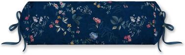 Декоративна подушка Pip Studio Tokyo Bouquet, темно-синя, з квітковим принтом, двостороння, 22x70 см