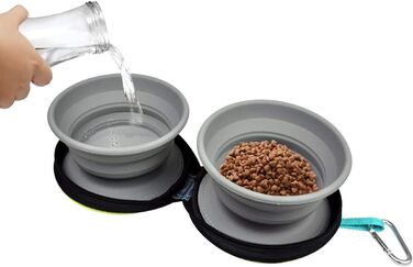 Складана миска для собак KALLAK: дорожня та звичайна, для корму та води, для маленьких та великих собак