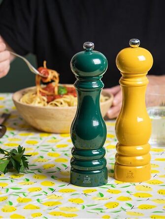 PEUGEOT - Pfeffermühle Paris u'Select 22 cm - ParisRama - 6 pre-set grind settings - Made from PEFC-certified wood - French know-how - Lacquered in saffron yellow