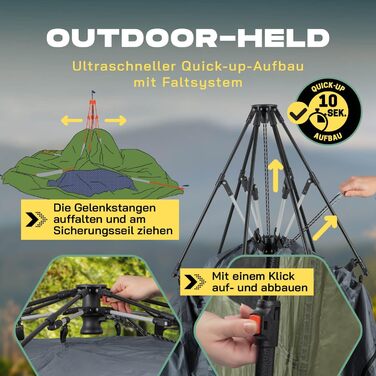 LUMALAND Преміум душова кабіна | Намет для туалету для внутрішнього та зовнішнього використання | Мобільний переодягальний та складський намет | Намет для фотографії тварин | Ідеально для кемпінгу, фестивалів та риболовлі | Водонепроникний та вітростійкий