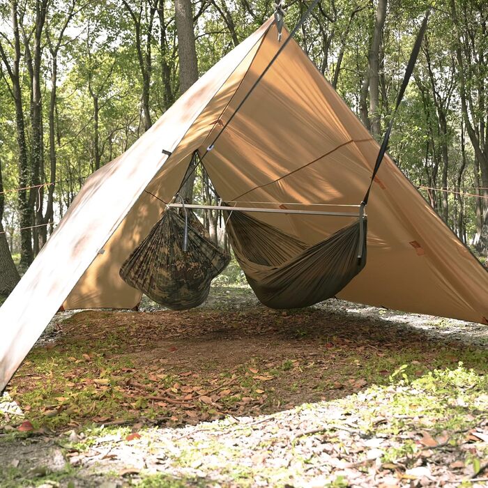 Onewind Hammock Tarp - Versatile Camping Shelter, Ultralight Rain Fly with Doors, XXL Size for Winter Bushcraft & Tent Use - Complete Kit