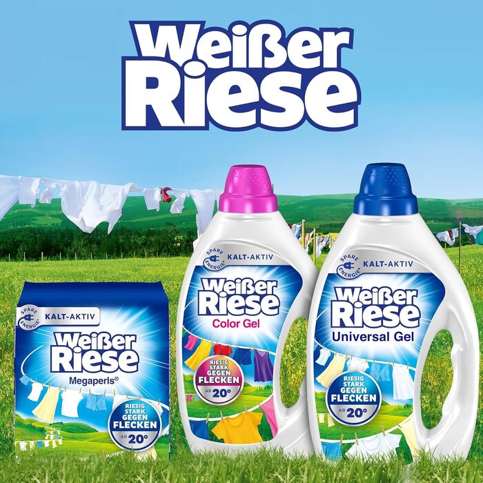 Пральний порошок Weißer Riese Color для кольорових речей, ефективний проти плям, активний від 20°C, 90 прань