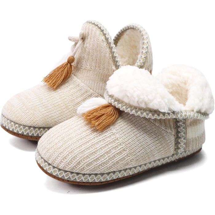 Тапочки халатні жіночі COFACE Lammfell, зимові, теплі, з плюшу, кремового кольору (39/40 EU)