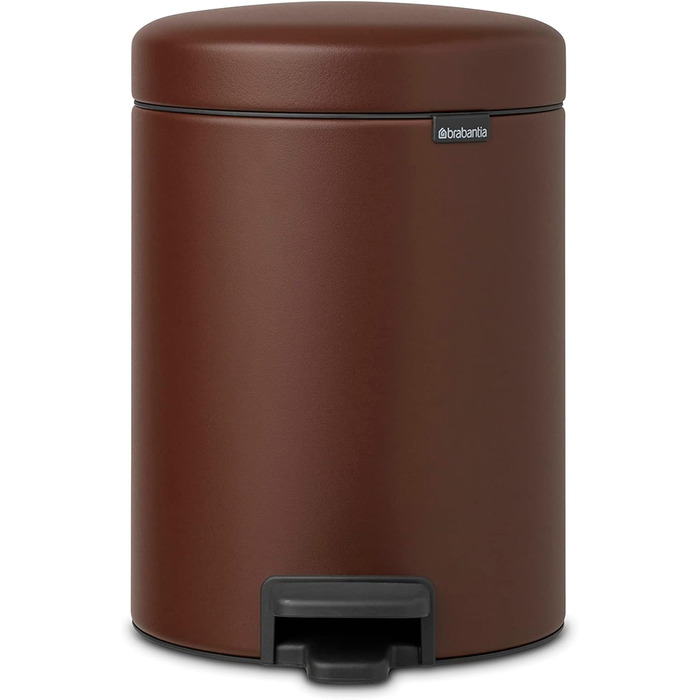 Відро для сміття Brabantia NewIcon 30L з м'яким закриттям, педальним механізмом та знімним внутрішнім відром (29 x 38 x 68 см, коричневе)