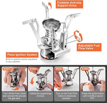 Набір посуду для кемпінгу Odoland з нержавіючої сталі (13 предметів) - посуд для приготування їжі, набір каструль, сковороди, тарілок, мисок, виделок, ножів, ложок для кемпінгу, походів, пікніків
