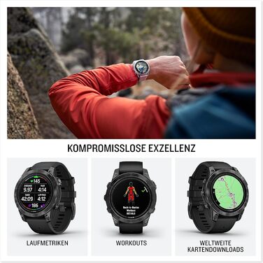 Розумний годинник Garmin Epix Pro 47mm: GPS, AMOLED, 60 спортивних програм, GarminPay
