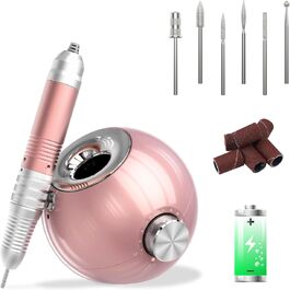 Електричний набір для манікюру та педикюру Delanie Nagelfräser 35000 U/Min 6 в 1 (рожеве золото, акумуляторний)