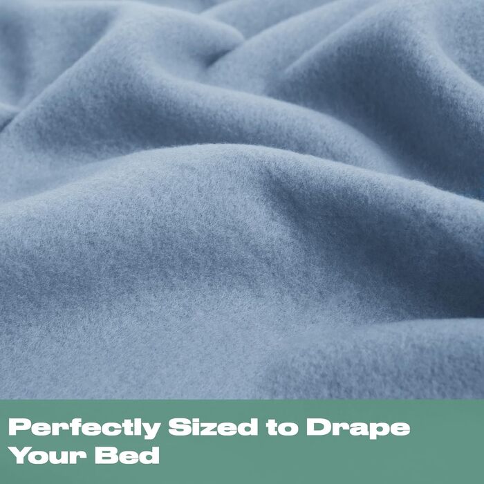 Плед DREAMSCENE з флісу, теплий, м'який, 120 x 150 см, блакитний