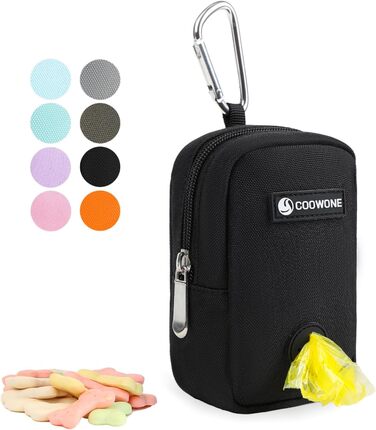 Сумка для ласощів та пакетиків для вигулу собак COOWONE, рожева (чорна)