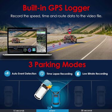 VIOFO A119 V3: відеореєстратор 2K 60fps з GPS, паркувальний режим, HDR, нічне бачення, 140° кут огляду, IMX355 сенсор