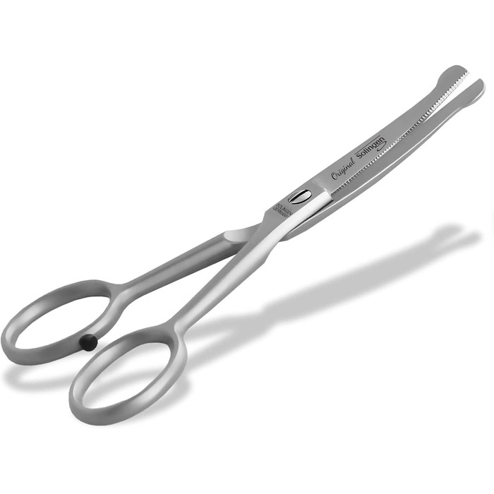 Ножиці для стрижки собак Solingen, ножиці для стрижки лап з мікрозубом, Made in Germany, ножиці з вигнутим лезом для догляду за шерстю собак, котів, домашніх тварин (11,7 см)