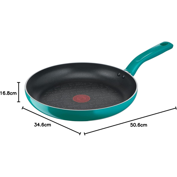 Tefal Chefclub Brat La Vista – Сковорода з антипригарним покриттям Titanium, індукційна, з термоіндикатором, зелена