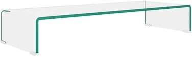 Підставка для монітора та телевізора vidaXL, скляна, прозора, 80x30x13 см