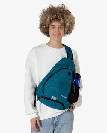 Сумка через плече Waterfly - спортивна, для туризму, велопоходів, подорожей (Pfauenblau)