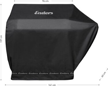 Чохол для газового гриля Enders Boston 6 KR Turbo, водонепроникний, UV-захист, поліестер 600D, чорний
