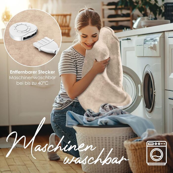 Електрична грілка KESSER® 200x180 см з автовимкненням | Двостороння, 9 температурних режимів, з таймером та цифровим дисплеєм | Підходить для ліжка та дивана | Можна прати до 40°C