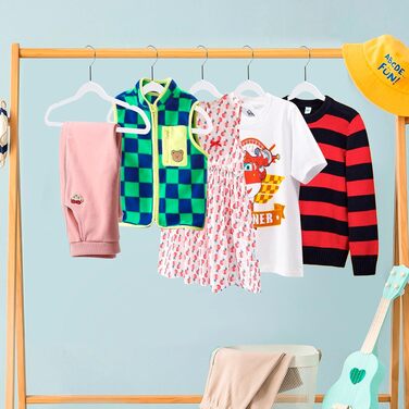 Дитячі пластикові вішалки для одягу Quality Hangers, компактні плічики з поворотним гачком для сорочок та суконь, білі, 35 см, 30 шт.