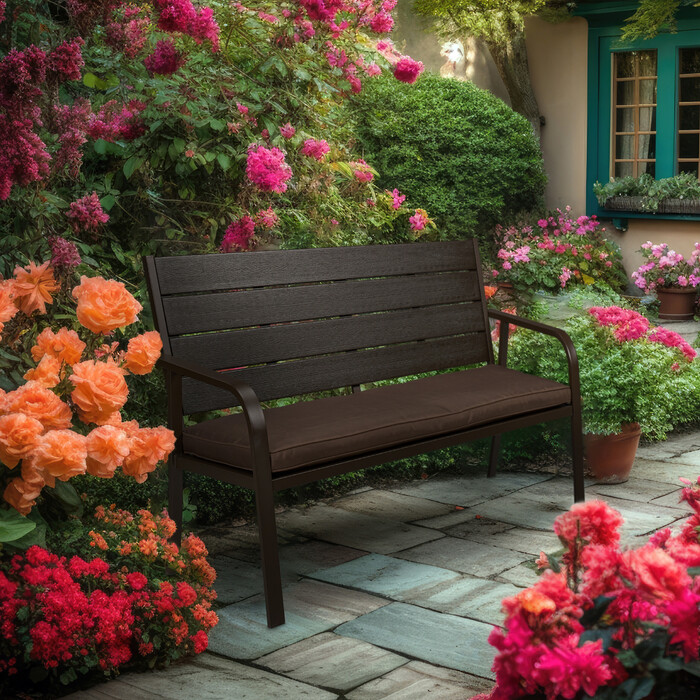 Relaxdays Garden Bench with Cushion