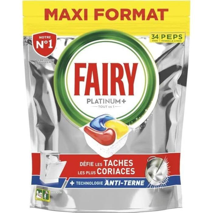 Таблетки для посудомийних машин Fairy Platinum All-in-One, лимон, 100 капсул, економ-упаковка