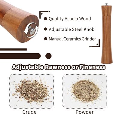 Мельниця для солі та перцю KKC Holz 25 см
