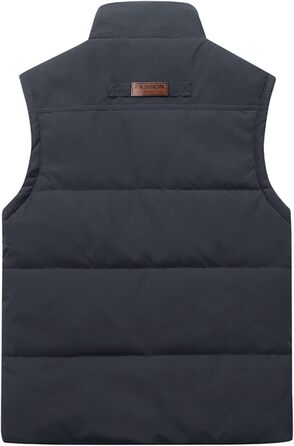 Тепла термопояс KEFITEVD для чоловіків, зимова жилетка з коміром, мисливська жилетка, флісова жилетка, однотонна робоча жилетка (L, темно-сірий)