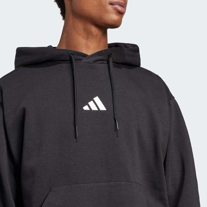 Чоловіча худі adidas Performance Feelcozy чорного кольору з білим логотипом