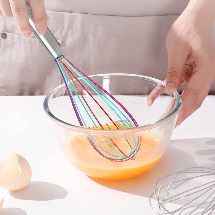 Набір силіконових вінчиків (2 шт.) для кухні: вінчики для збивання, перемішування, приготування випічки
