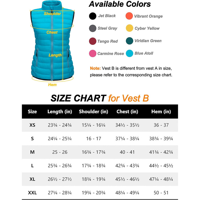 Жіночий теплий пуховий жилет Little Donkey Andy для гольфу, хайкінгу, подорожей та повсякденного носіння, колір - Верденський блакитний, розмір L