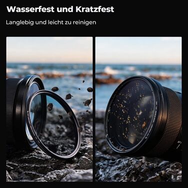 Поляризаційний фільтр K&F Concept 72mm CPL: глибокі кольори, захист від відблисків та подряпин (Nano-Xcel)